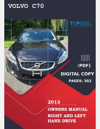 volvo c70 2013 owners manual rhd & lhd